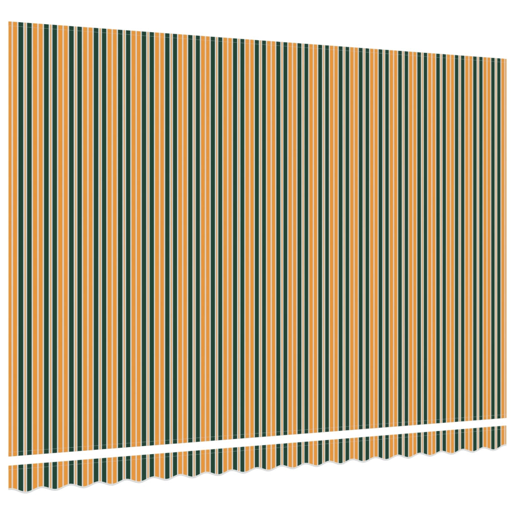 Tessuto di Sostituzione per Tenda per Telaio 4.5x3 m Verde e Giallo