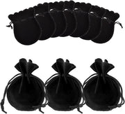 Set di 50 Cordoni di Tessuto in Felpa per Accessori, Gioielli, Caramelle, Regali - Nero