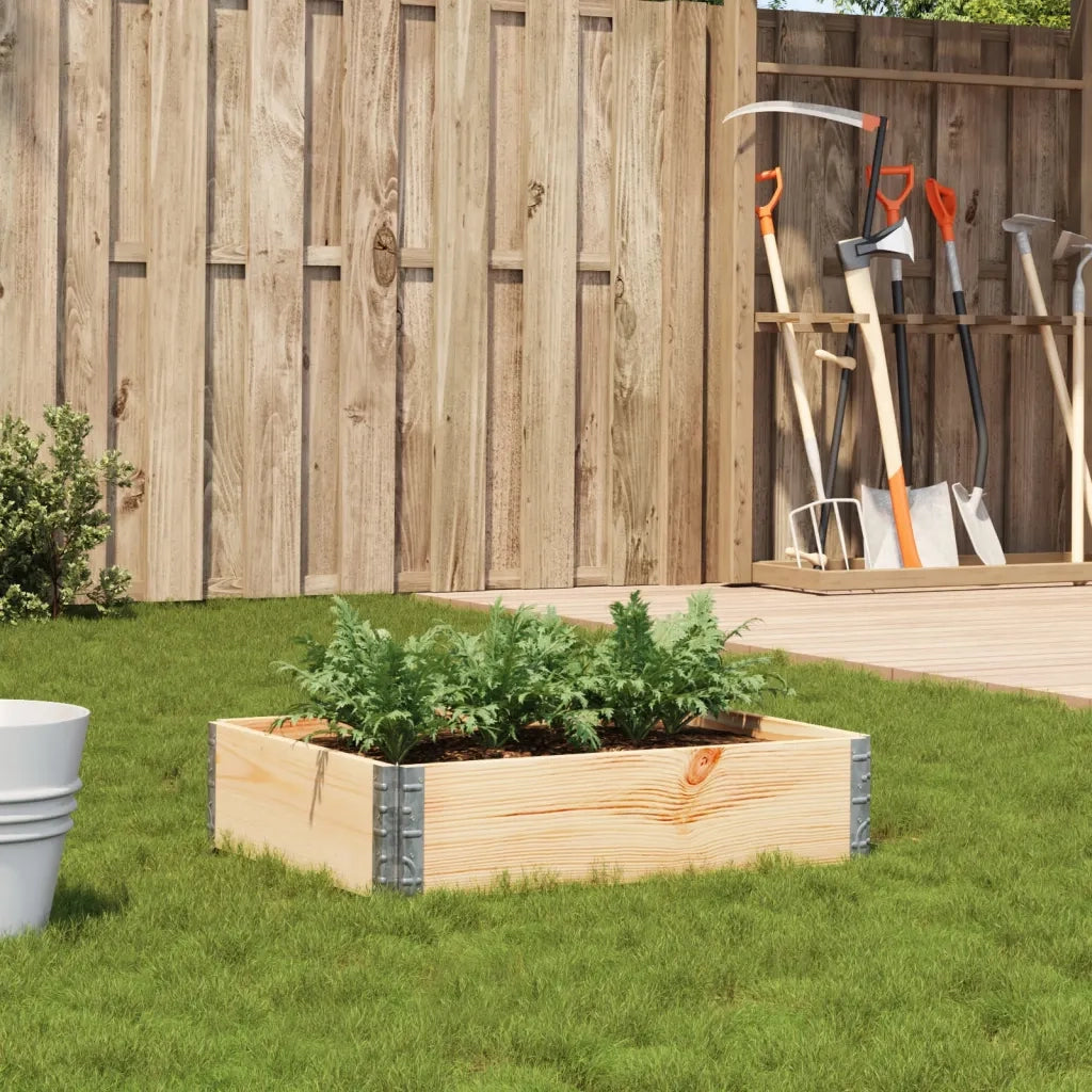 Fioriera | Cassetta per fiori | Vaso da Giardino 80x60 cm in Legno Massello di Pino