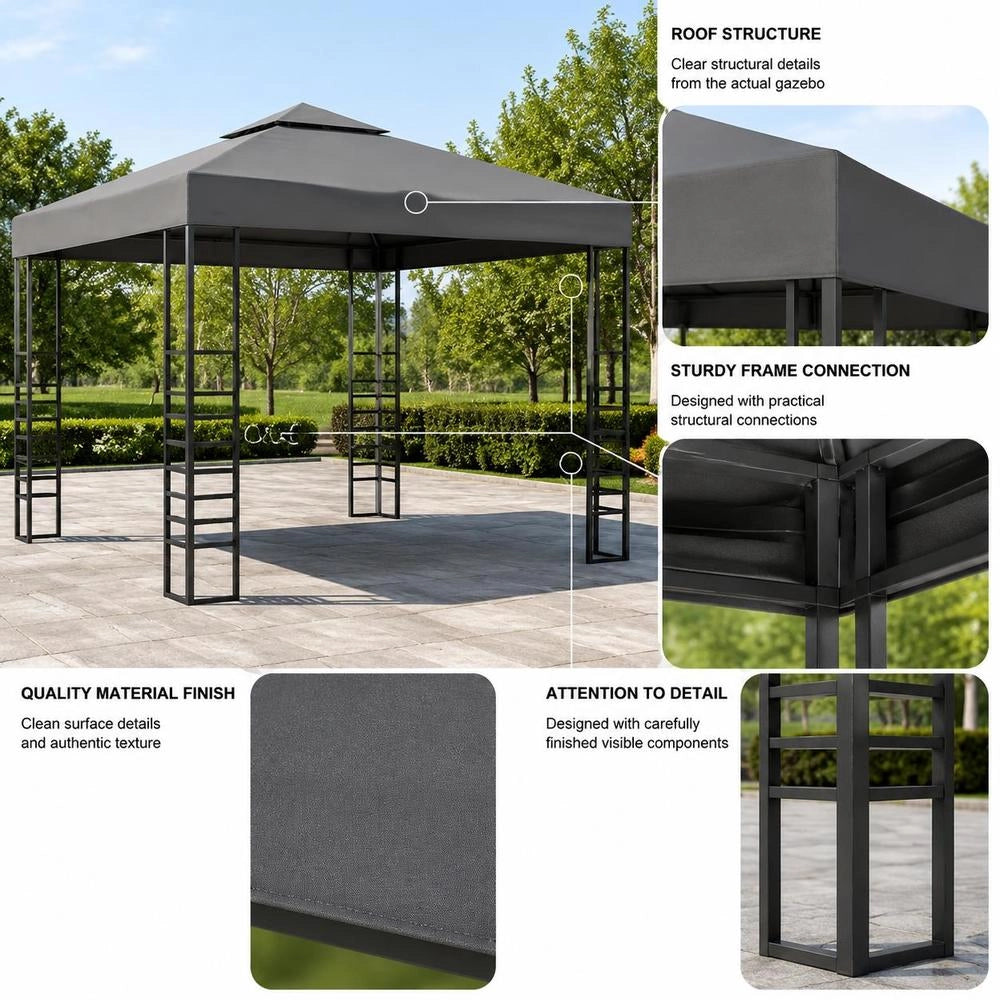 Garden Pavilion 3x3 M Anthracite