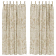 Tende in Velluto con tende 2 pz Crema 225 x 140 cm Velluto