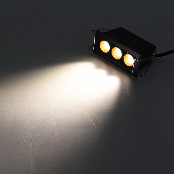 FARETTO LED RETTANGOLARE NERO DA INCASSO 6W LUCE NATURALE 4000K PER CONTROSOFFITTI - ILLUMINAZIONE DI PRECISIONE