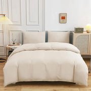 Set di coperte per letto da 220 x 240 cm in beige con due cuscini da 50 x 80 cm per letto matrimoniale, realizzato con materiali morbidi e microfibra con chiusura a zip facile da aprire