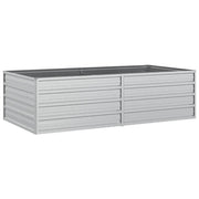 Fioriere | Cassetta per fiori | Letto Rialzato Giardino 160x80x45 cm in Acciaio Zincato Argento