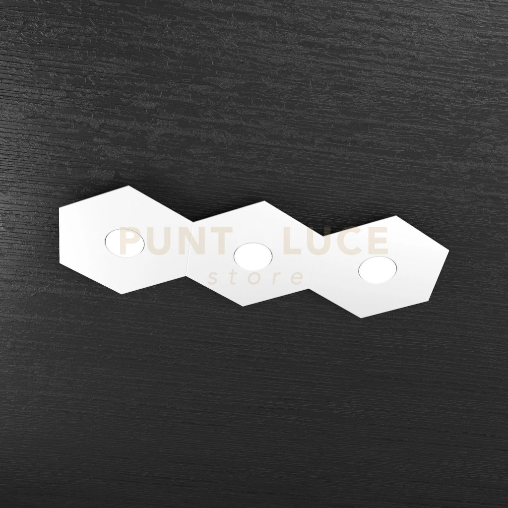 HEXAGON APPLIQUE-PLAFONIERA 3 LUCI BIANCO 1142-3L-BI
