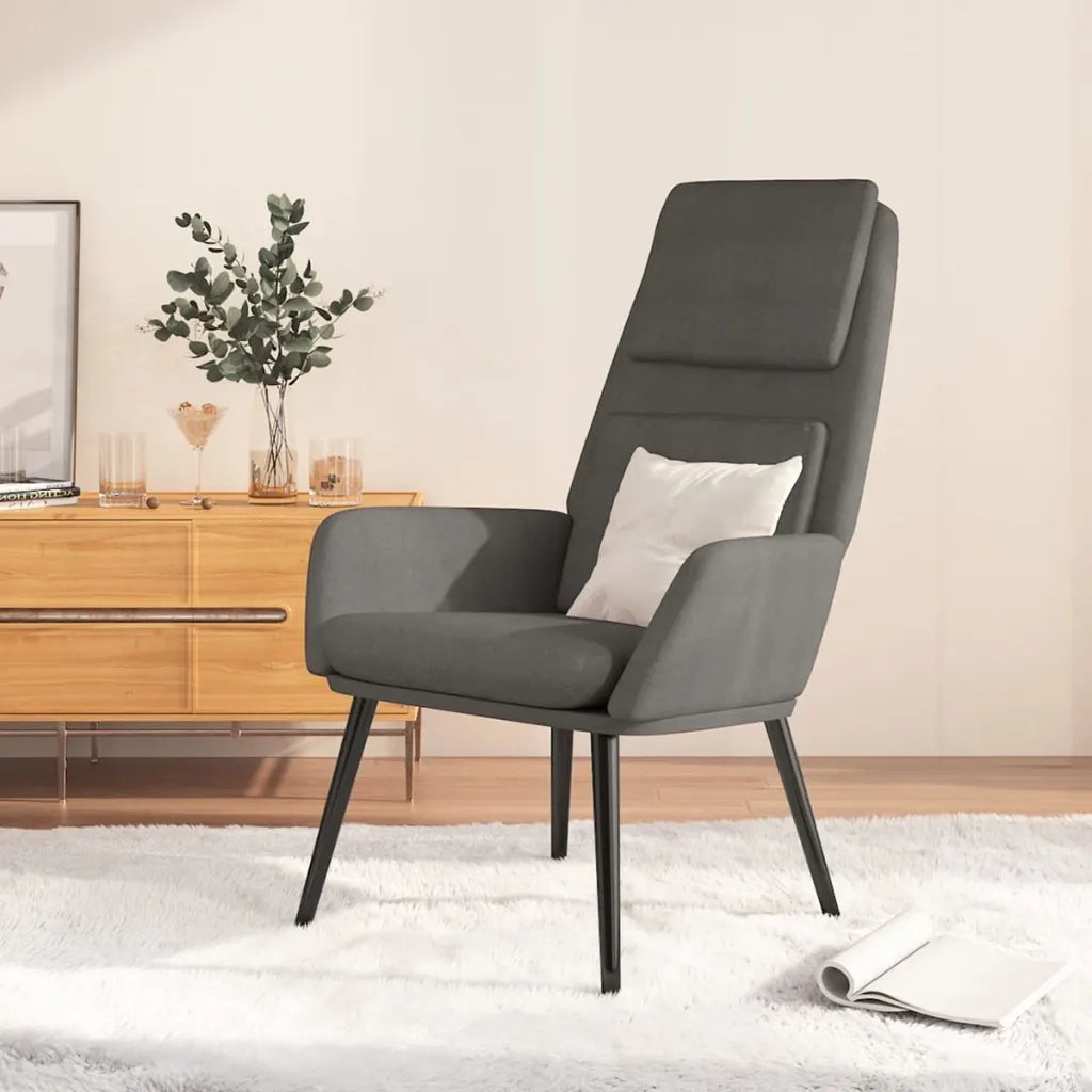 Poltrona Relax | Sedia Relax Grigio Chiaro in Tessuto