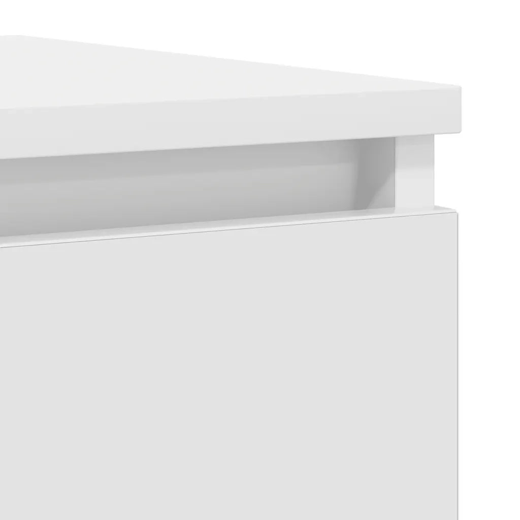 Credenza Bianca 37,5x35x99 cm in Legno Multistrato 861697