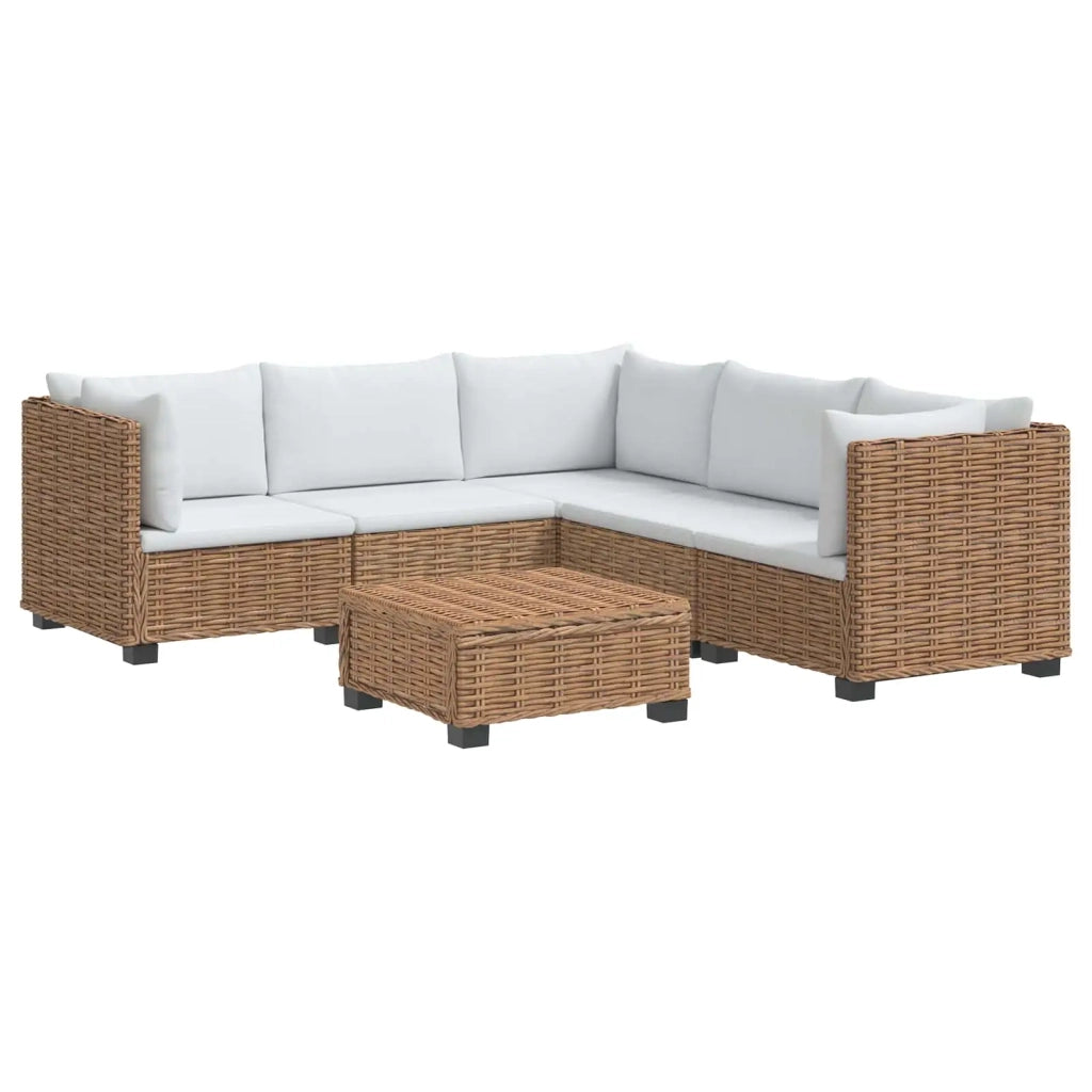 6 pz Set Lounge in Rattan con Cuscini GENDT Rattan naturale 3429852