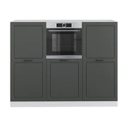 Cucine componibili piccole R-Line Antracite rustico/Bianco 180 cm senza piano di lavoro Vicco