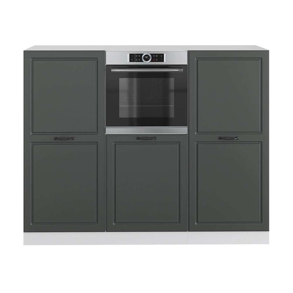 Cucine componibili piccole R-Line Antracite rustico/Bianco 180 cm senza piano di lavoro Vicco