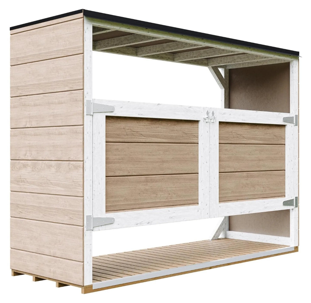 Casetta da giardino per bidoni spazzatura 3x240L - Timbela M982A-TERRA BROWN