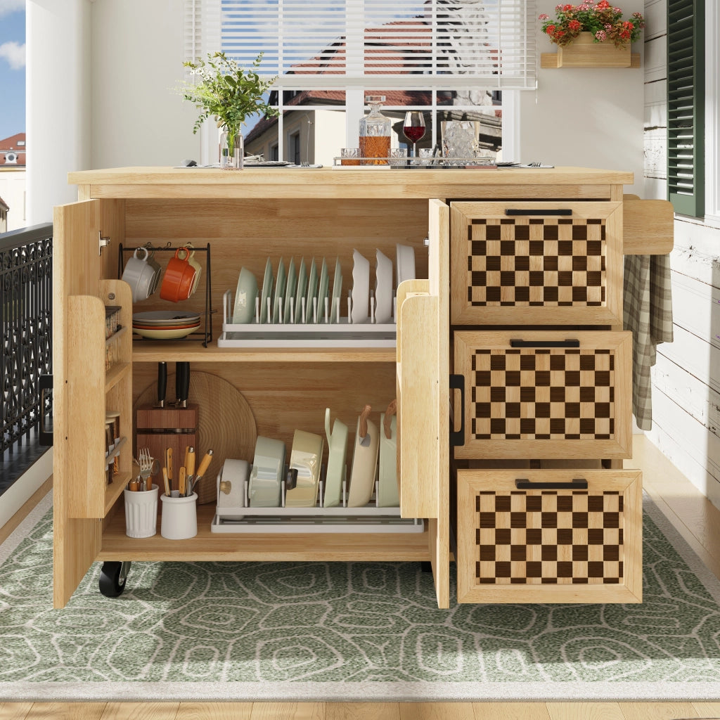 Buffet con Ruote e Cassetti ¨C MINIMAL ¨C Legno, 120x45x92 cm