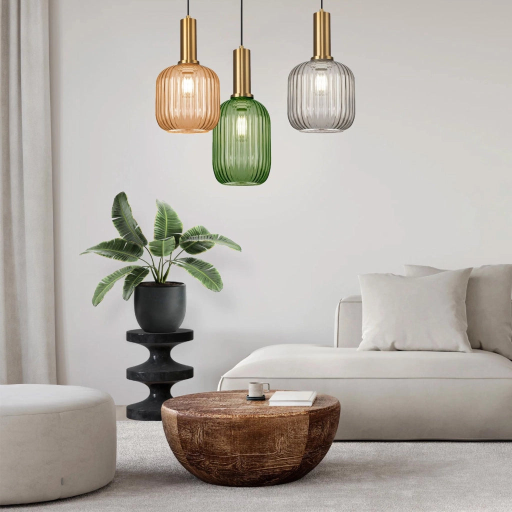 Lampada Da Soffitto Pensile Di Vetro Arancione APP458-1CP