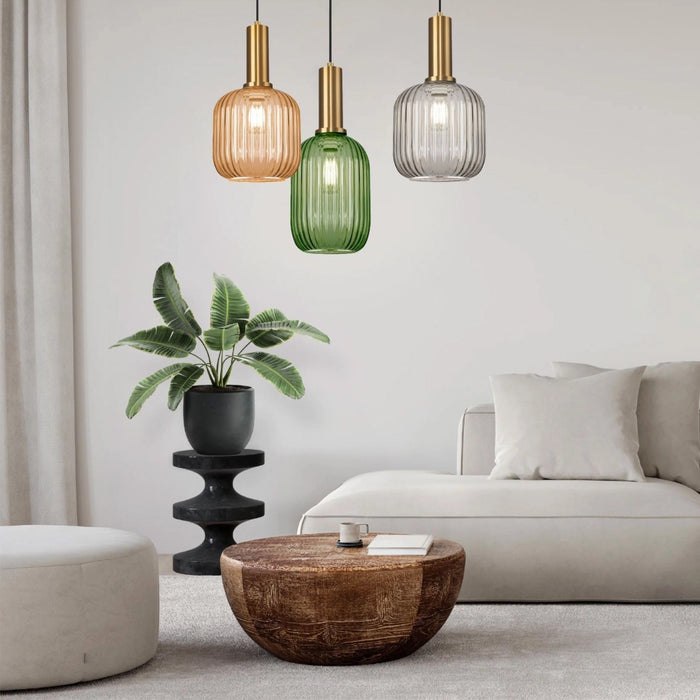 Lampada Da Soffitto Pensile Di Vetro Arancione APP458-1CP