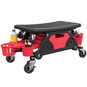 Sgabello Girevole con Ruote ¨C Minimal ¨C 86x33x33cm, Rosso