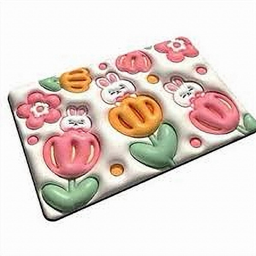 Trade Shop - Tappeto 3d Bagno Antiscivolo Asciugatura Rapida Morbido Assorbente 38x58cm 87223 -