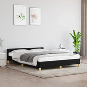 Giroletto senza Materasso-Struttura Letto Nero 140x200 cm in Tessuto 814497