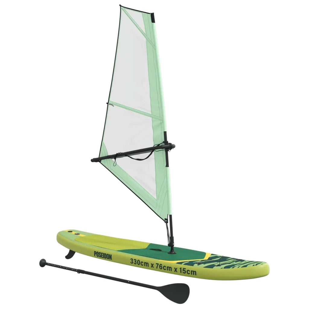 SUP gonfiabile con vela POSEIDON 330 x 76 x 15 cm Verde per 42039138