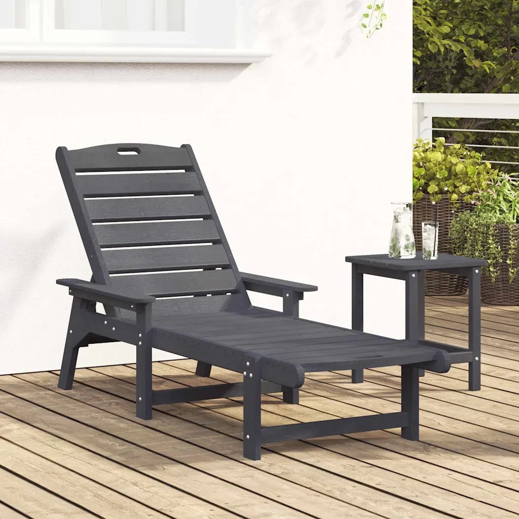 Lettino da sole Grigio chiaro 195,5 x 53 x 98,5 cm HDPE 42006640
