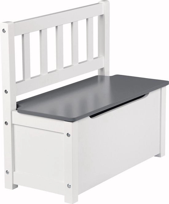 Banco a due posti per bambini con cassettone - 58x26x53 cm