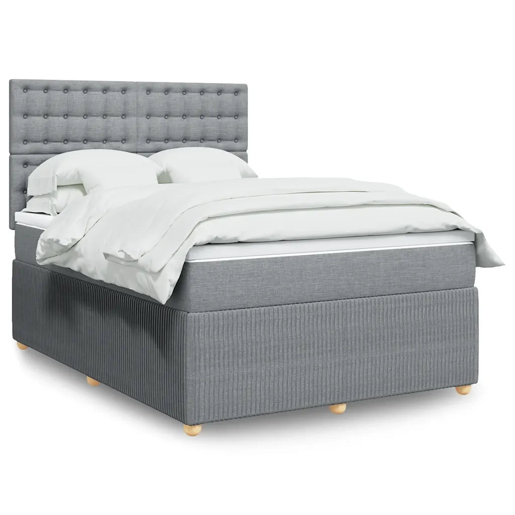 Giroletto a Molle con Materasso Grigio Chiaro 160x200cm Tessuto 3292121