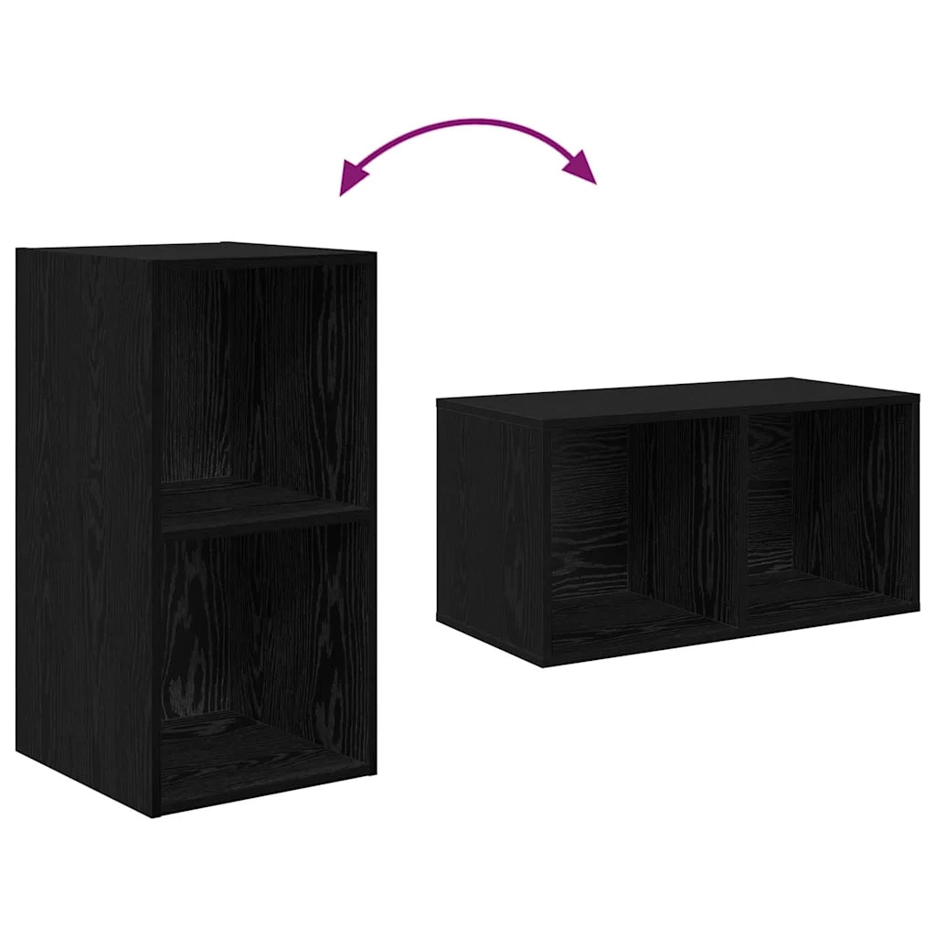 Set mobile TV 3 pz Rovere Nero Legno ingegnerizzato 3393379