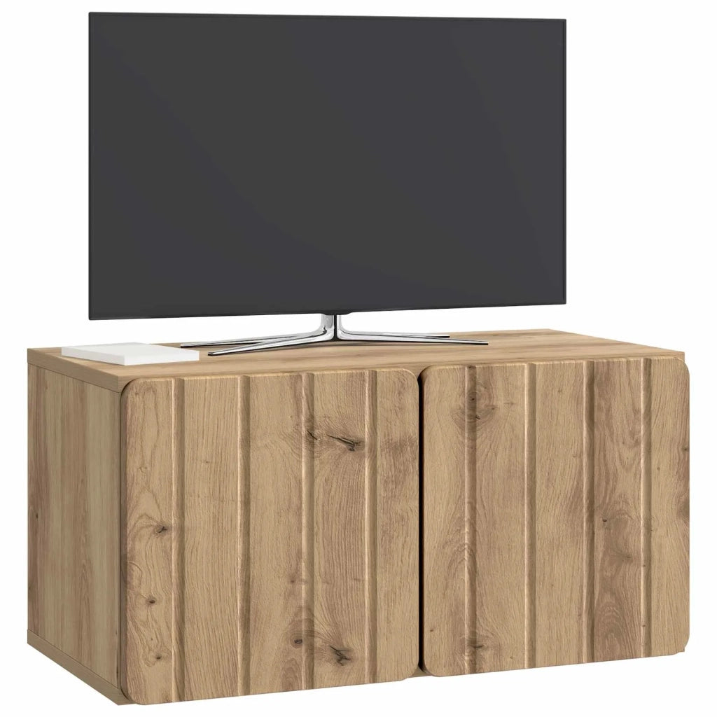 Mobile Porta TV da Muro Rovere Artigianale 59,5 x 31 x 30 cm