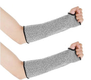 Maniche snit-resistenti - Protezione per il polso - Livello 5 di protezione - Colore grigio - Guanti snit-resistenti - Ideali per il giardinaggio - 1 coppia