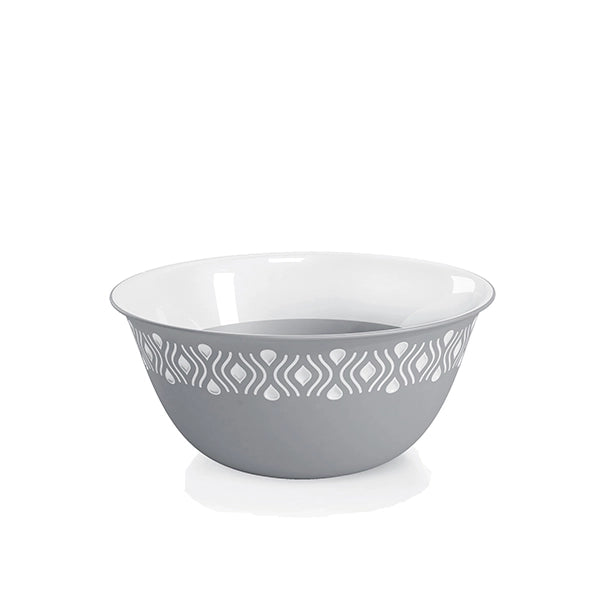Ciotola Insalatiera in Plastica Tosca Bianco Grigio 23 cm Stefanplast