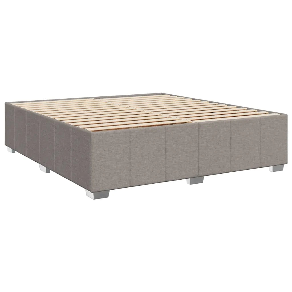 Giroletto a Molle con Materasso Tortora 200x200 cm in Tessuto 3287193