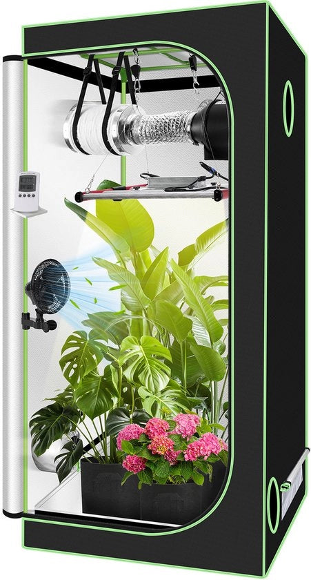 Tenda per Coltivazione Grande per Interno, Completa, Coltivatore Acquario, Impermeabile, 100x100x200 cm