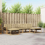 Set di divani da esterno 6 pz Bianco e Beige 3388955