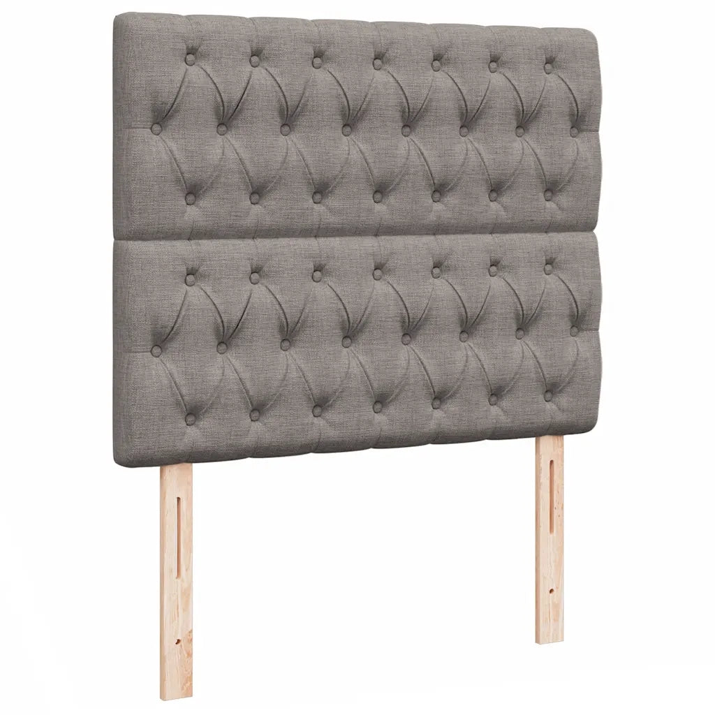 Struttura Letto Pouf con Materasso Tortora 120x190 cm Tessuto 3314076