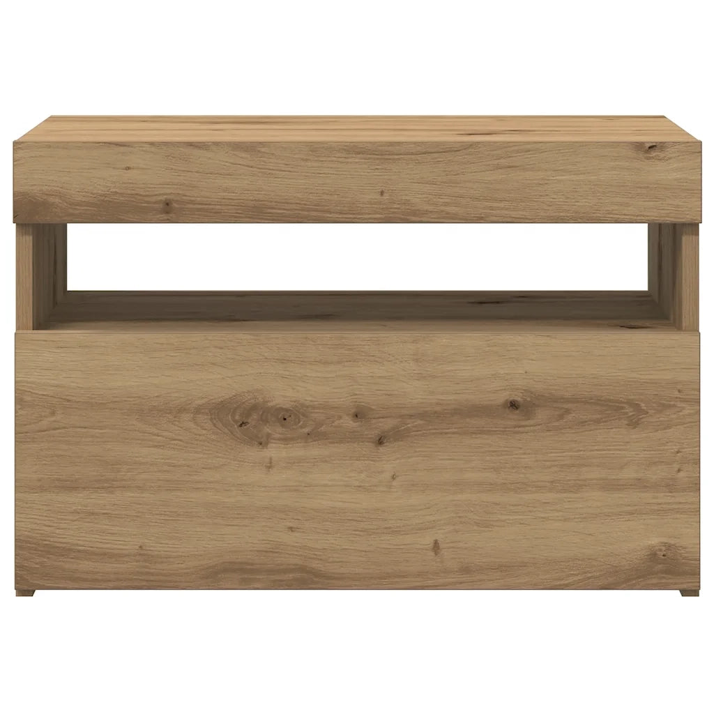 Mobili Porta TV con LED 2 pz Artigianale in Legno Multistrato 856312