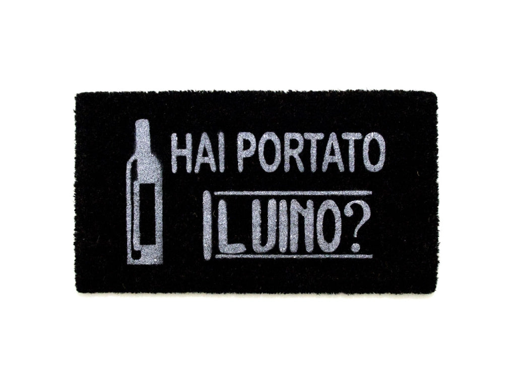 Zerbino Entrata Ingresso Casa Esterno Antiscivolo Cocco Nero Hai Portato Il Vino?