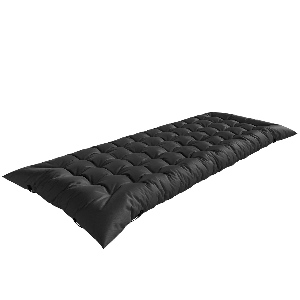 Letto da Campeggio Pieghevole Portatile con Cinghie Antiscivolo ¨C Zephmum ¨C Nero