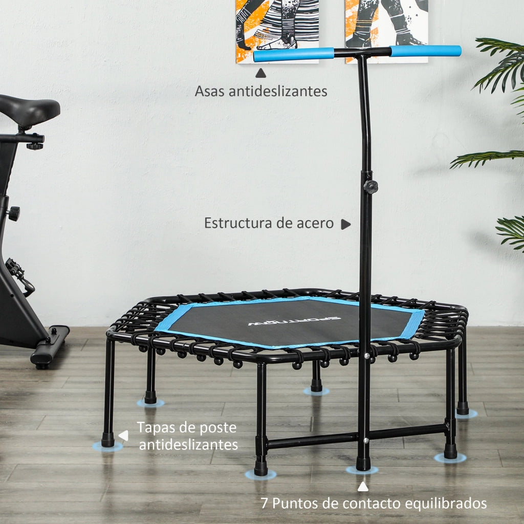 Trampolino Fitness ¨C zephmum ¨C Blu, Acciaio, 114x114x132 cm