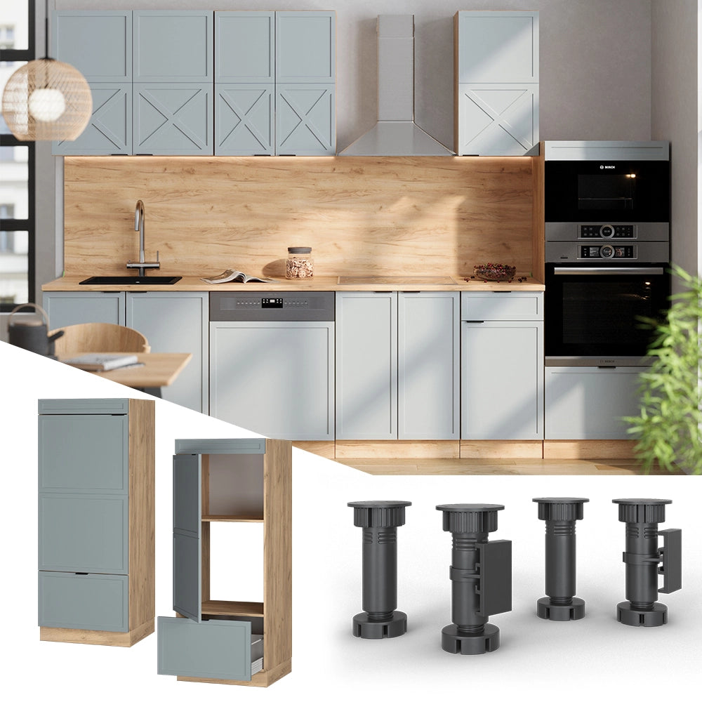 Vicco Set mobili bagno Blu-grigio chiaro 60 cm