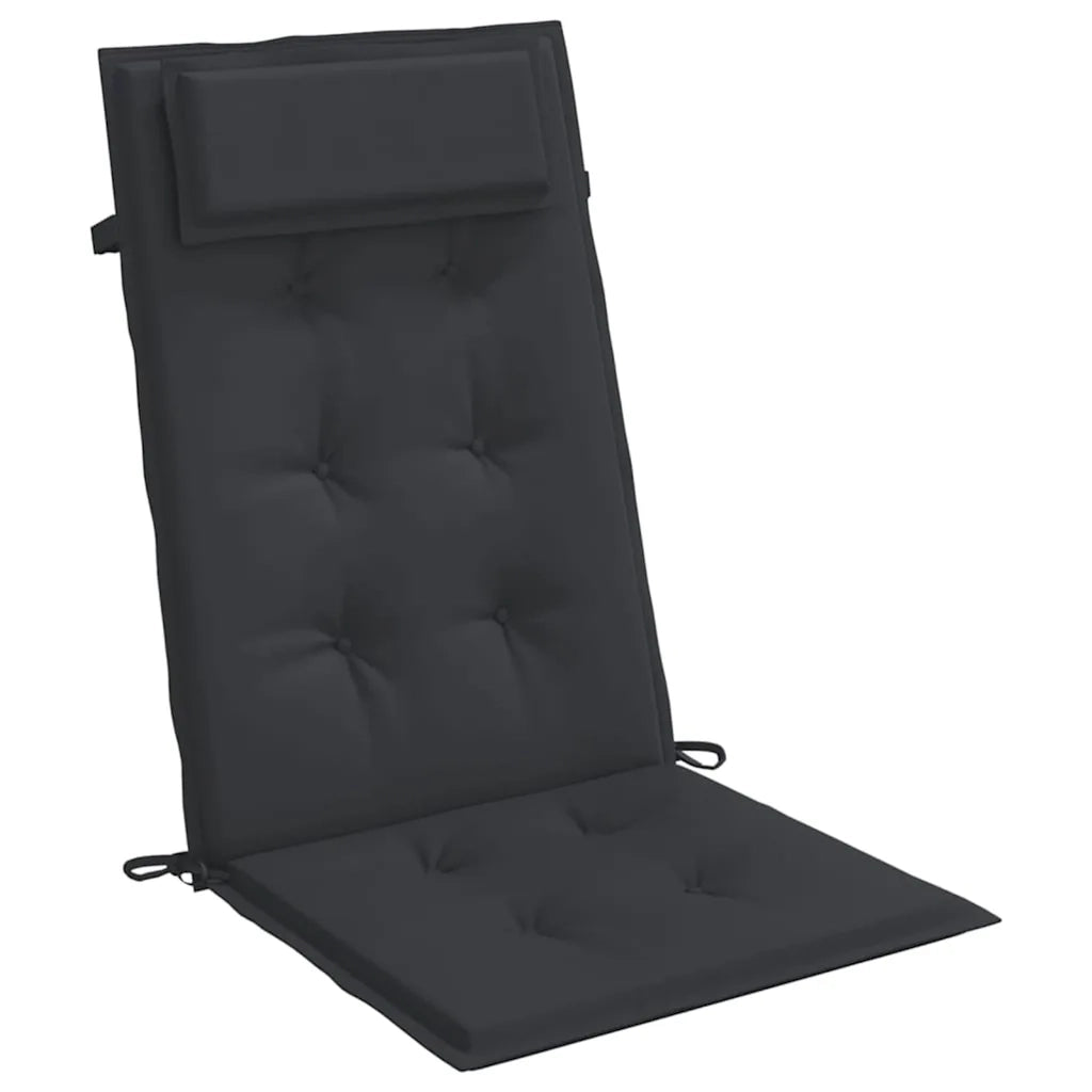 vidaXL Cuscini per Sedia con Schienale Alto 6pz Nero in Tessuto Oxford