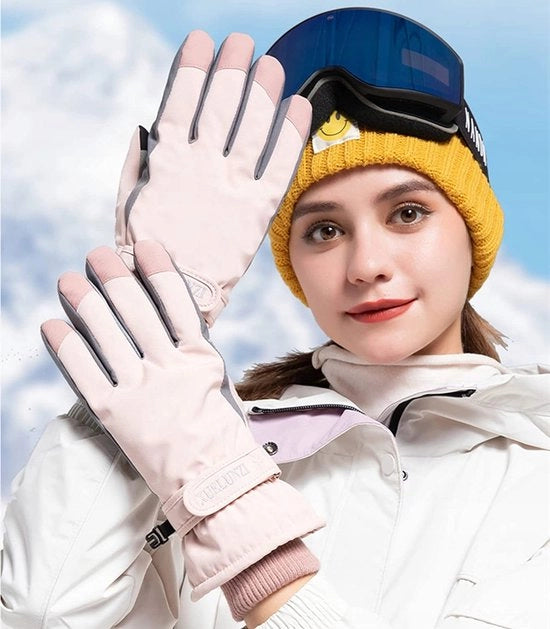 Manopole per bicicletta - Manopole per donna - Dimensione unica - Resistente al caldo e al freddo - Antiscivolo touchscreen - Impermeabile e gonfiabile - Adatto per sci, bicicletta, escursioni e arrampicate