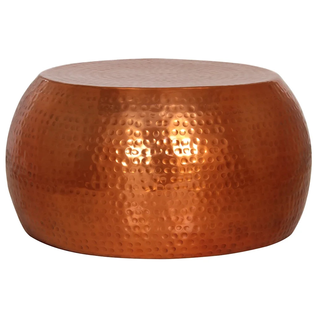 Tavolino da Salotto in Ottone Ã˜55x28 cm in Alluminio