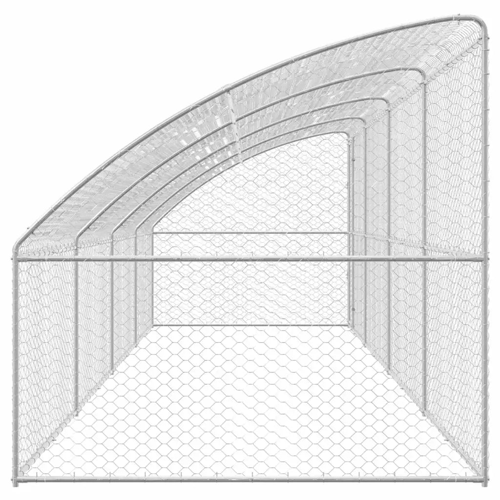 Cuccia per cani 4 pcs Argento 8 x 2 x 2 m Acciaio zincato