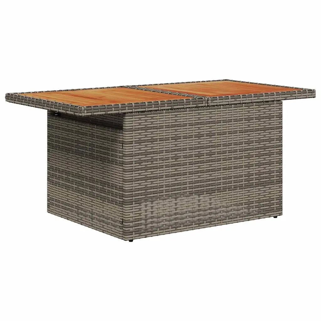 Set da Pranzo per Giardino con cuscino 5 pcs Grigio e Marrone