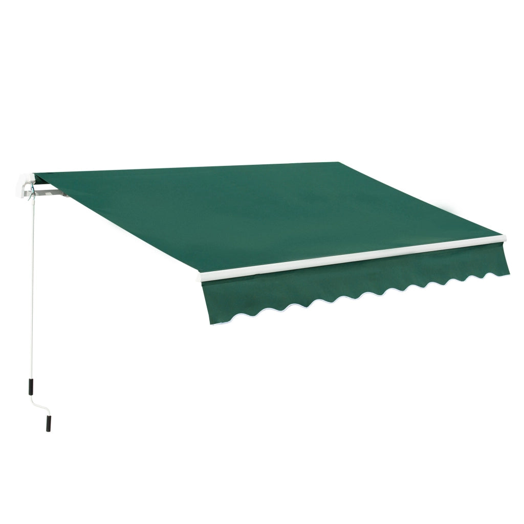Tenda da Sole 3x2 m ¨C zephmum ¨C Verde, Alluminio, Acciaio, Poliestere