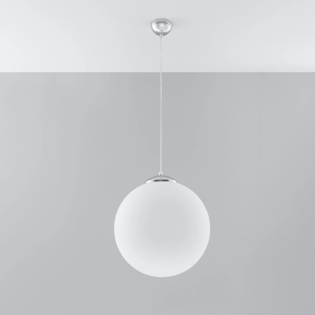 Lampada da terra UGO French Sky 40x40x130cm Acciaio cromato bianco Vetro
