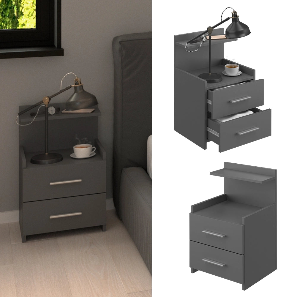 Vicco Comodini camera da letto Antracite 40 x 62 cm