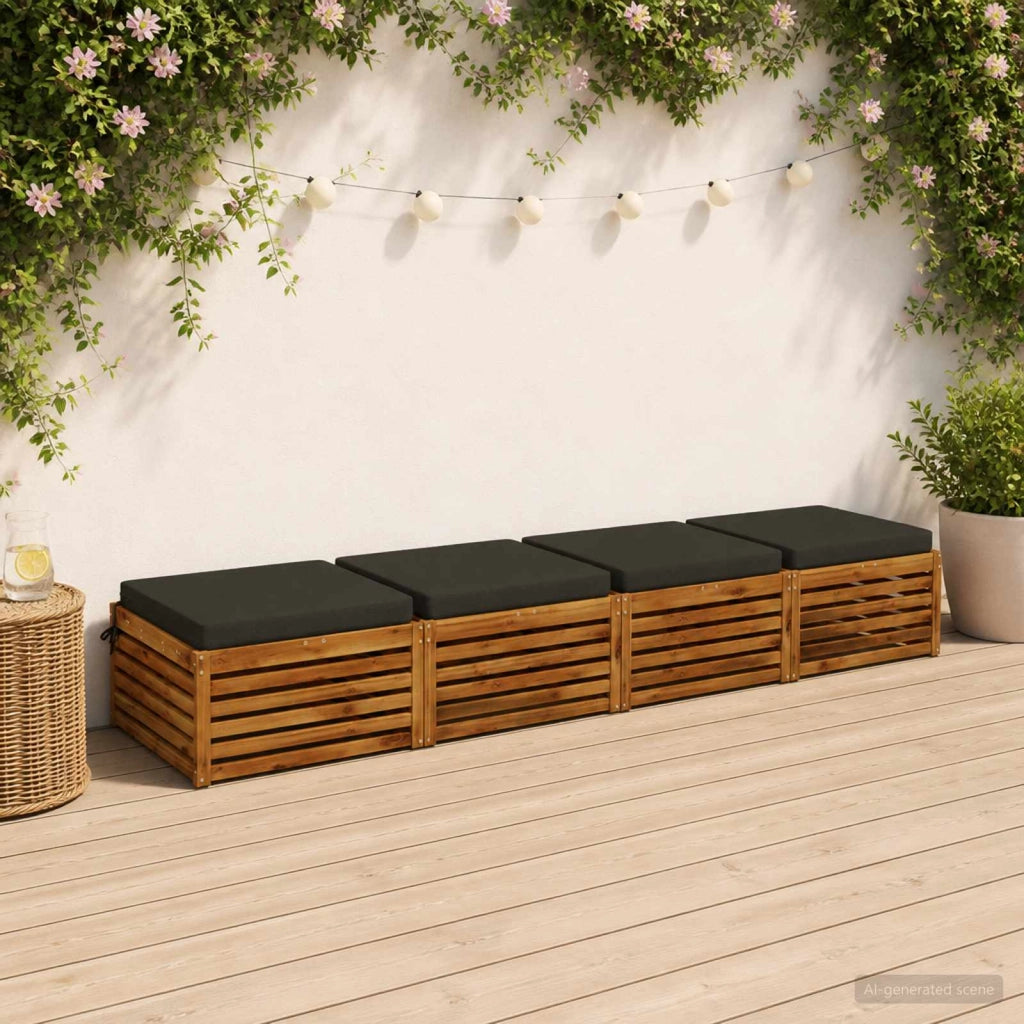 Cuscini per Sedia in 4 Pezzi SOEST 4 pz 100% Poliestere 944894