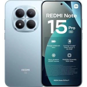 Xiaomi redmi note 15 pro 5g glacier blue 6.83 8gb/256gb - XIREDN15PRO5GB