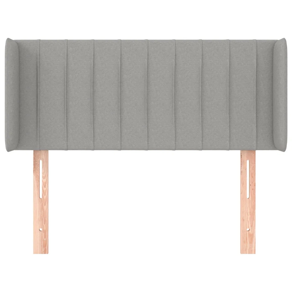 Testiera ad Orecchio Grigio Chiaro 103x16x78/88 cm in Tessuto