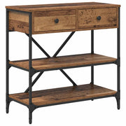 Tavolo Consolle | Tavolo d'Ingresso con cassetto Marrone 75 x 34,5 x 75 cm legno